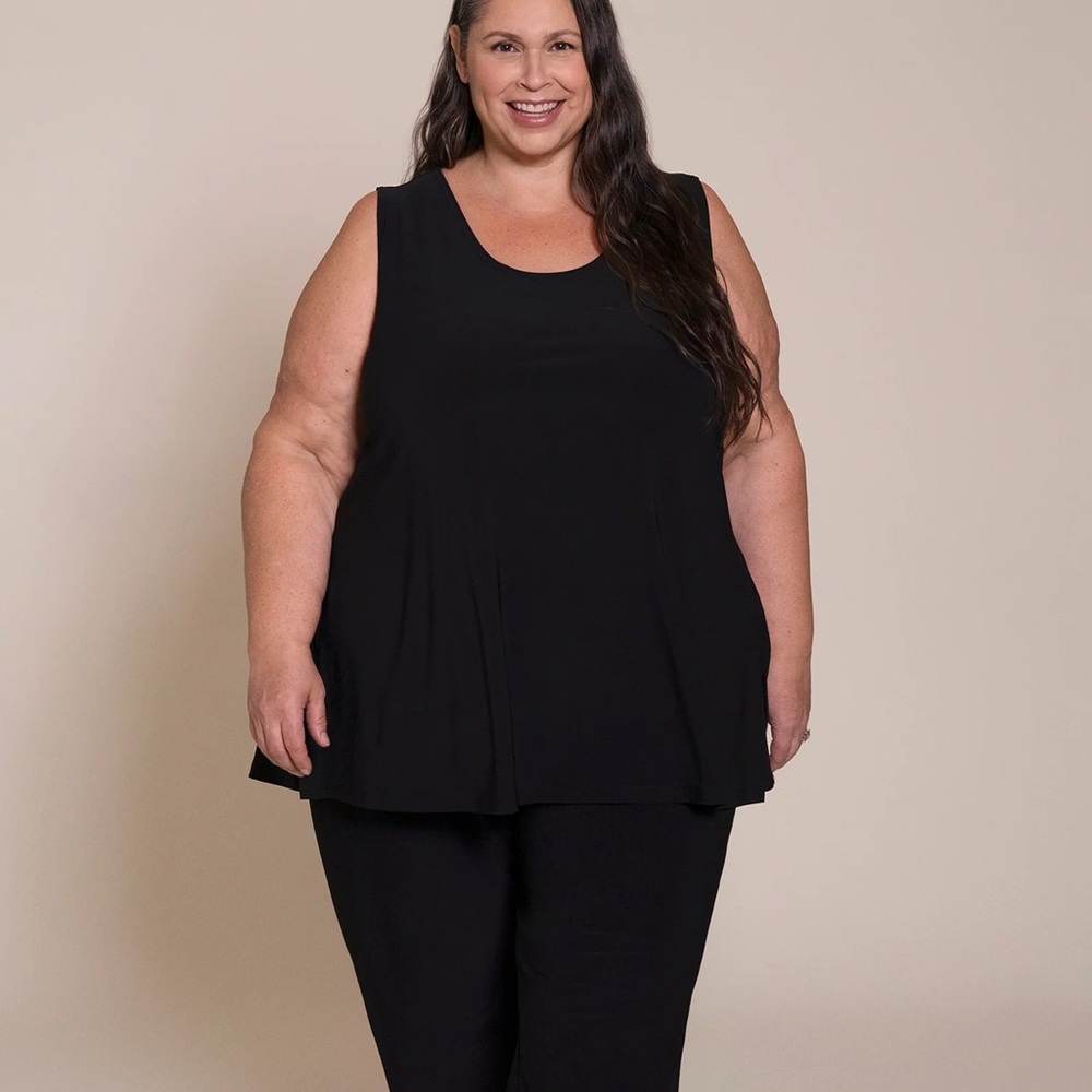 Sympli Lagenlook Go to Tank Relax Jersey Tank Blouse Top